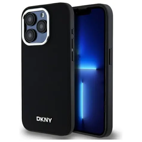 DKNY Plain Logo MagSafe iPhone 15 Pro černá / Zadní kryt / MagSafe / Apple iPhone 15 Pro