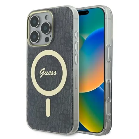 Guess IML 4G černá / Kryt / MagSafe / iPhone 16 Pro