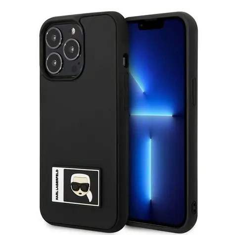Karl Lagerfeld Ikonik Patch iPhone 13 Pro Max černá / Zadní kryt / Design Ikonik