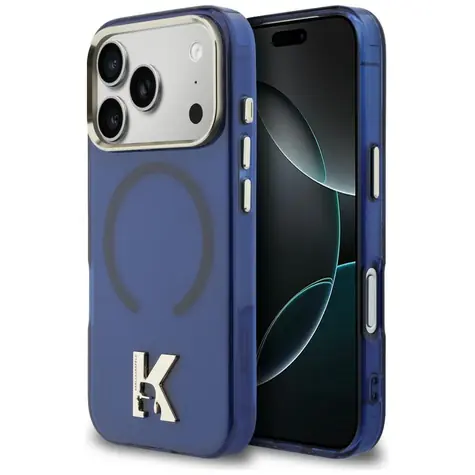 Karl Lagerfeld IML K Head Logo modrá / Zadní kryt pro iPhone 17 Pro / MagSafe