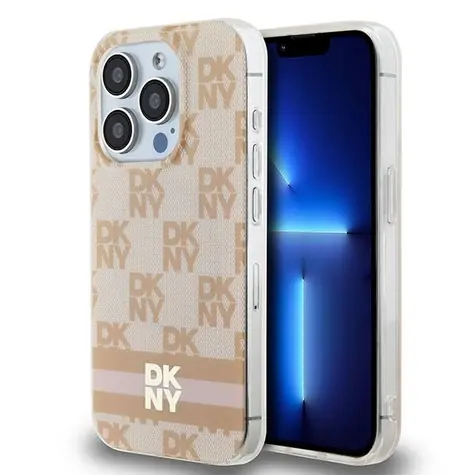 DKNY IML Checkered Mono Pattern růžová / Zadní kryt / MagSafe / iPhone 13 Pro Max