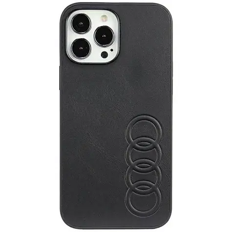 Audi Synthetic Leather kryt pro Apple iPhone 13 Pro Max černá / Zadní kryt