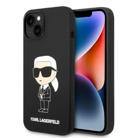 Karl Lagerfeld Silicone Ikonik iPhone 14 Plus černá / Zadní kryt / MagSafe / Silikon