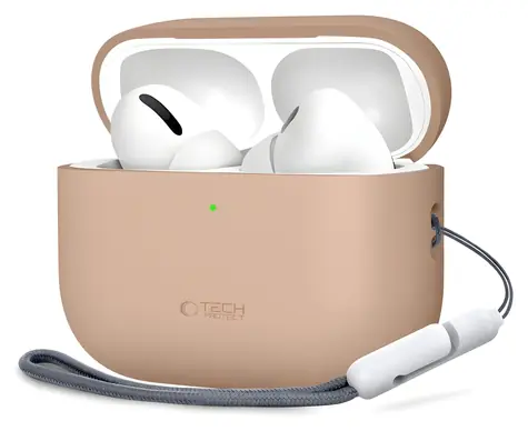 Tech-Protect Silicone Case béžová / Pouzdro / pro Apple AirPods Pro 3 / silikonové