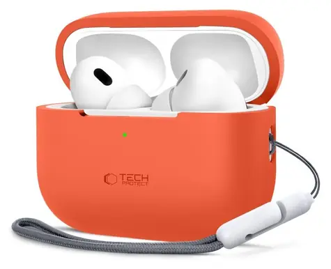 Tech-Protect Silicone Case AirPods Pro 1/2 oranžová / Pouzdro pro sluchátka / silikonové