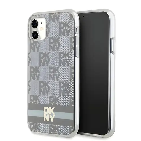 DKNY IML Checkered Mono Pattern & Printed Stripes MagSafe béžová / Zadní kryt / Apple iPhone 11, iPhone XR