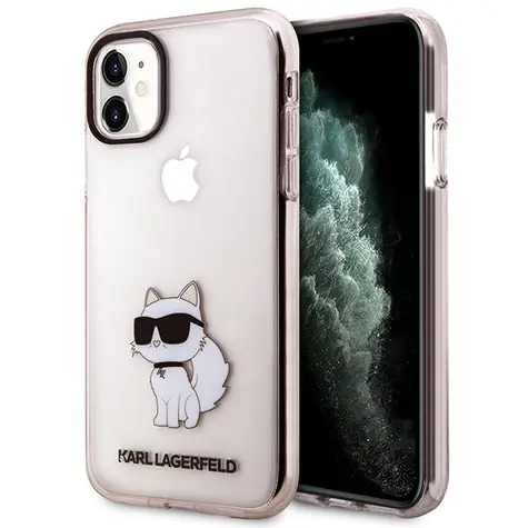 Karl Lagerfeld Ikonik Choupette Hardcase růžová / Kryt / Pro Apple iPhone 11/XR 6,1