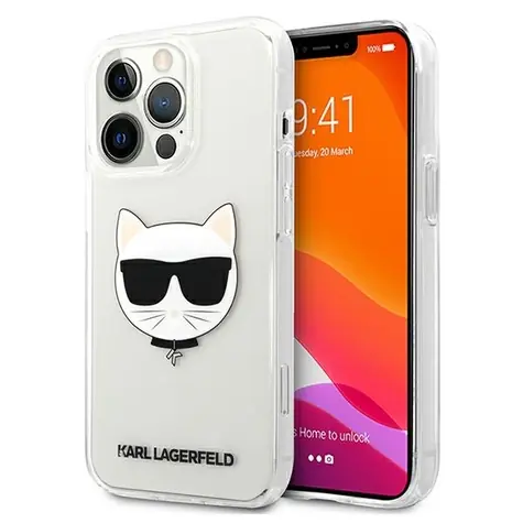 Karl Lagerfeld Choupette Head transparentní / Kryt / pro Apple iPhone 13 Pro Max
