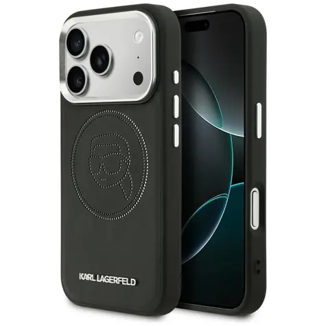 Karl Lagerfeld K Head Point Logo MagSafe černá / Zadní kryt / iPhone 17 Pro Max