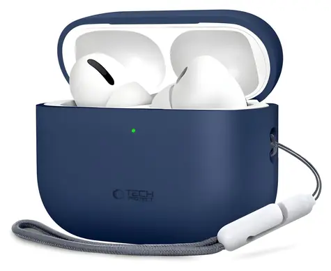 Tech-Protect Silicone Case tmavě modrá / Pouzdro / pro Apple AirPods Pro 3 / Silikonové