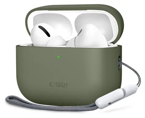 Tech-Protect Silicone Case zelená / Pouzdro / pro Apple AirPods Pro 3 / Silikonové