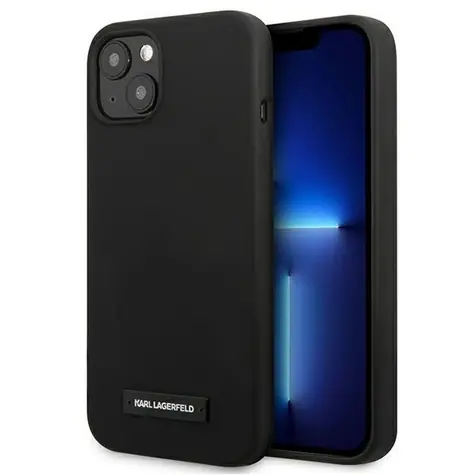Karl Lagerfeld Silicone Plaque černá / Zadní kryt / Silikonový / iPhone 13 mini