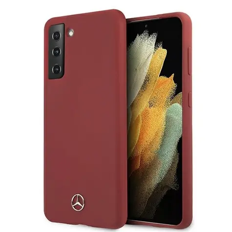 Mercedes Silicone Line červená / Zadní kryt / pro Samsung Galaxy S21
