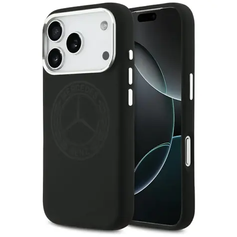 Mercedes Silicone Vintage Logo černá / Zadní kryt / MagSafe / pro iPhone 17 Pro