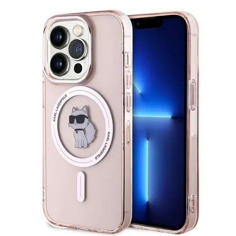 Karl Lagerfeld IML Choupette MagSafe růžová / Kryt / Apple iPhone 14 Pro / MagSafe