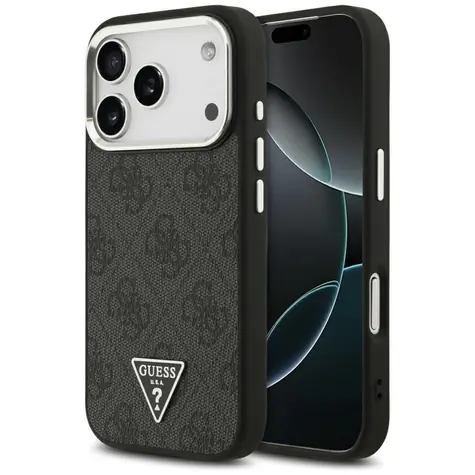Guess 4G Triangle Logo MagSafe černá / Zadní kryt / iPhone 17 Pro