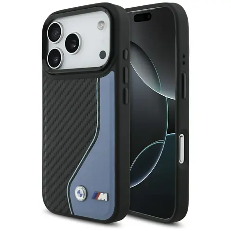 BMW M Carbon Logo modrá / Zadní kryt / MagSafe / iPhone 17 Pro