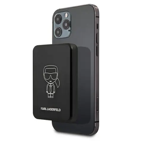 Karl Lagerfeld MagSafe Powerbanka 3000mAh černá / Powerbanka / Bezdrátové nabíjení / MagSafe