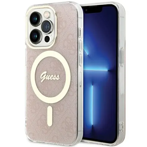 Guess IML 4G MagSafe růžová / Zadní kryt / pro iPhone 15 Pro