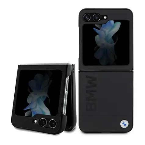 BMW Zadní kryt Leather Hot Stamp pro Samsung Galaxy Z Flip 5 černá / Zadní kryt / Kůže