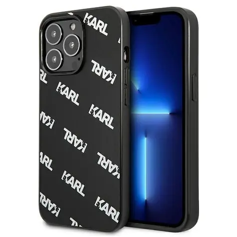 Karl Lagerfeld Allover černá / Kryt pro iPhone 13 Pro a iPhone 13