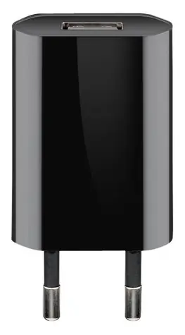 Goobay 44949 černá / Síťová nabíječka / USB-A / 5 W