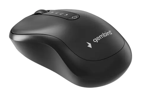 Gembird MUSW2-4B-01 černá / Bezdrátová optická myš / Dual-mode / 4 tlačítka