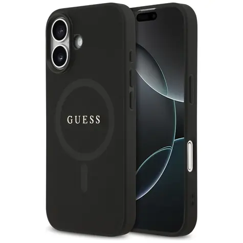 Guess Saffiano Classic Logo MagSafe iPhone 17 černá / Zadní kryt / MagSafe