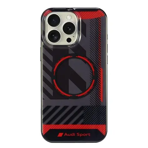 Audi IML Sport černá / Kryt pro Apple iPhone 16 Pro Max / MagSafe / Hardcase