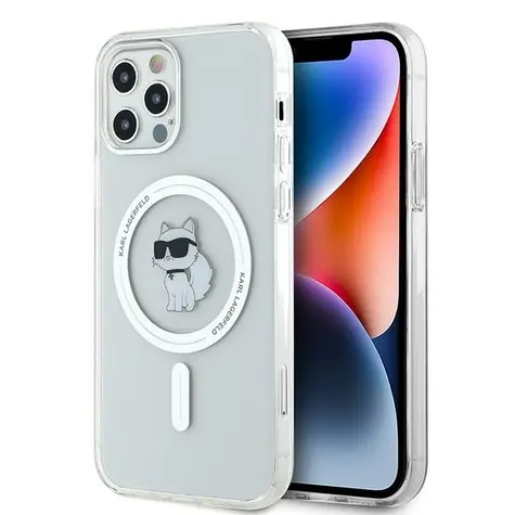 Karl Lagerfeld IML Choupette MagSafe transparentní / Zadní kryt / iPhone 12 a 12 Pro