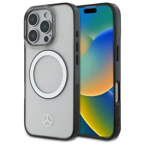 Mercedes Printed Logo průhledná / Zadní kryt / MagSafe / pro iPhone 16 Pro