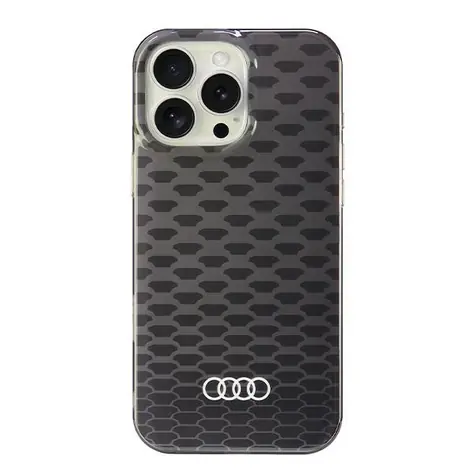 Audi IML Stitching Pattern černá / Kryt pro Apple iPhone 16 Pro Max / MagSafe / Hardcase
