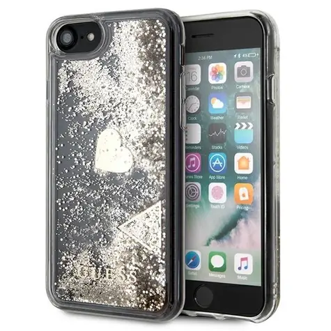 Guess iPhone 7 & 8 & SE2020 & SE2022 zlatá / Pouzdro / Glitter Charms