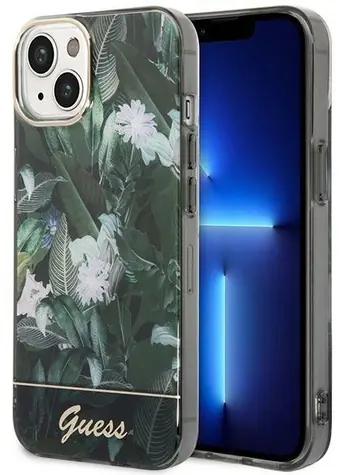 Guess GUHCP14MHGJGHA Jungle Collection zelená / Zadní kryt / pro Apple iPhone 14 Plus