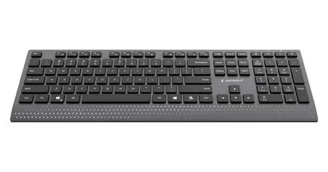 Gembird KB-MCH-06 černá / Klávesnice / multimediální / drátová / USB-C adaptér / US layout