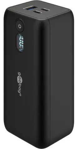 Goobay 20000mAh černá / Powerbanka / USB-C PD 65W / QC / LC displej