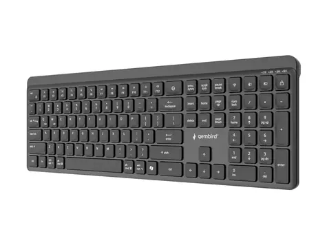 Gembird KB-WPS-03 / Klávesnice / bezdrátová / 2.4GHz + Bluetooth / US layout