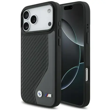 BMW Zadní kryt Carbon M Logo MagSafe pro iPhone 17 Pro Max grafitová / Zadní kryt / MagSafe / Karbonový vzor