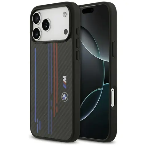 BMW Kevlar Lines & Logo MagSafe kryt pro iPhone 17 Pro Max černá / Zadní kryt / MagSafe