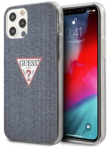 GUESS Jeans Collection pouzdro pro Apple iPhone 12 Pro Max tmavě modrá / Pouzdro / Hardcase / 6,7