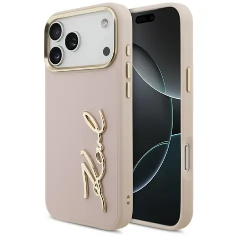 Karl Lagerfeld Karl Script Logo růžová / Zadní kryt pro Apple iPhone 17 Pro Max