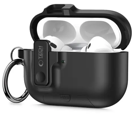 Tech-Protect Slim Hook Case černá / Pouzdro / pro Apple AirPods Pro 3