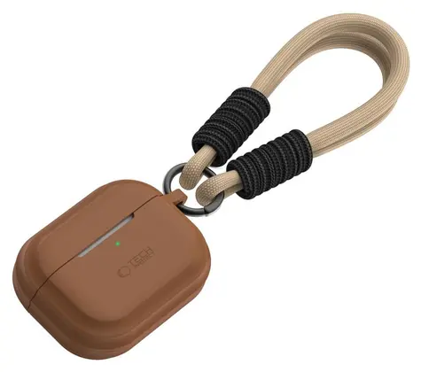 Tech-Protect Silicone Rope Case hnědá / Pouzdro / AirPods Pro 1/2 / Silikonové