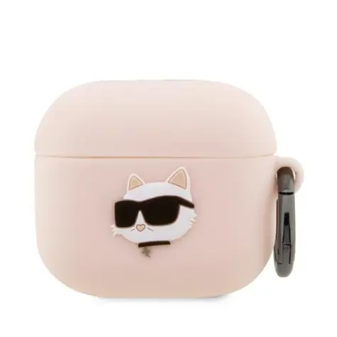 Karl Lagerfeld KLA3RUNCHP Choupette růžová / Pouzdro / silikonové / pro Apple AirPods 3