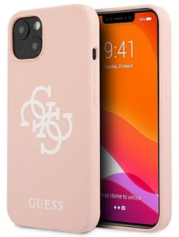 Guess iPhone 13 mini růžová / Pouzdro / Silicone 4G Logo