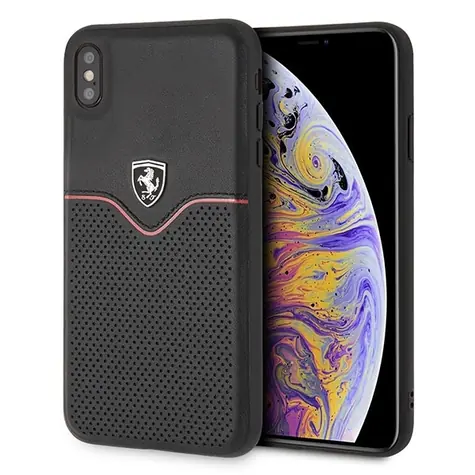 Ferrari Off Track Victory pro Apple iPhone XS Max černá / Zadní kryt