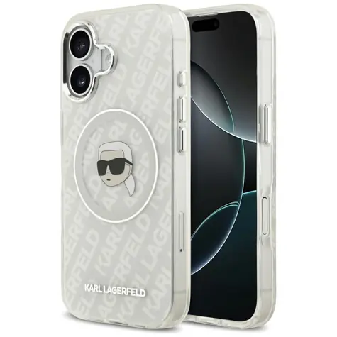 Karl Lagerfeld IML Karl Head Logo šedá / Zadní kryt pro iPhone 17 / MagSafe