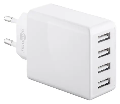 Goobay 44962 bílá / Nabíječka / víceportová / USB-A / 30 W