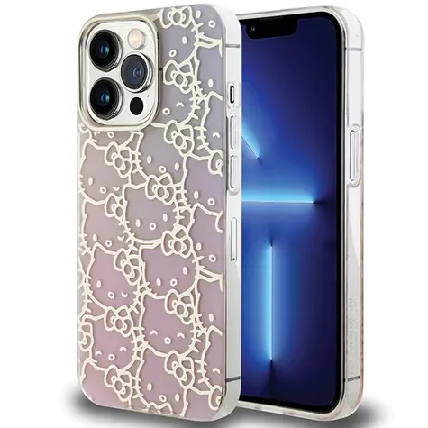 Hello Kitty IML Gradient Electroplating Kitty Head růžová / Zadní kryt / Apple iPhone 13/13 Pro