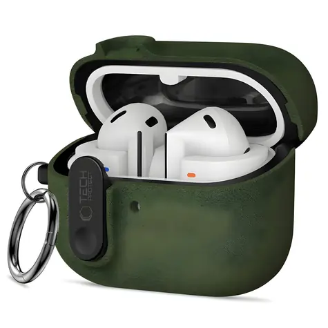 Tech-Protect Slim Hook Case zelená / Pouzdro / pro Samsung Galaxy Buds 3, 3 FE & 3 Pro